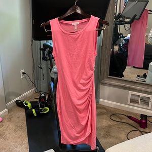 Leith size small pink rouched dress. Like new! Never worn